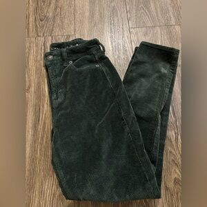 American Eagle Dark Green Corduroy Mom Jeans